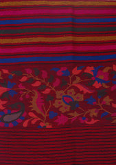 Pure Pashmina Kaani Jamawar Scarf D - 14C - Maroon