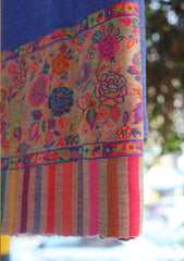 Pure Jamawar Kaani Shawl D - 2244 - Blue