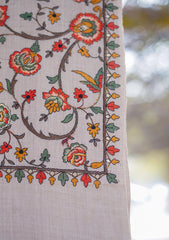 Pashmina Emboridered Shawl D - 67 - L Brown