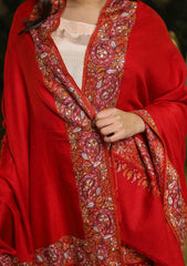 Pure Pashmina Handmade Shawl D - 2201 - Red
