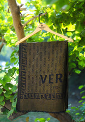 Pure Pashmina Kaani Jamawar Scarf D - 20 - Golden Black