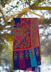 Pure Pashmina Qalamkari Shawl D - 33 - Multi