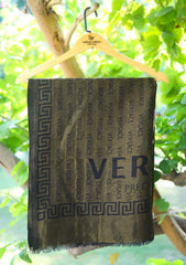 Pure Pashmina Kaani Jamawar Scarf D - 20 - Golden Black