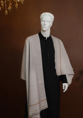 Men Shawls - Wool Shawls - D#208 - S Grey