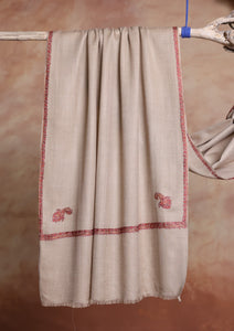 Pashmina Kashmiri Border Scarf D#26 - L Skin