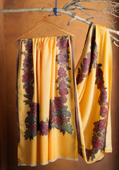 Pashmina Jamawar Shawl D#117 - Yellow