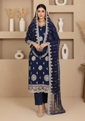 Formals - Riwaj - Fancy Bamber Chiffon - 3 Pcs Suit - CBD#2080 - N Blue