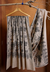 Pashmina Embroidered Jaaldar Shawl D#16 - Skin 1