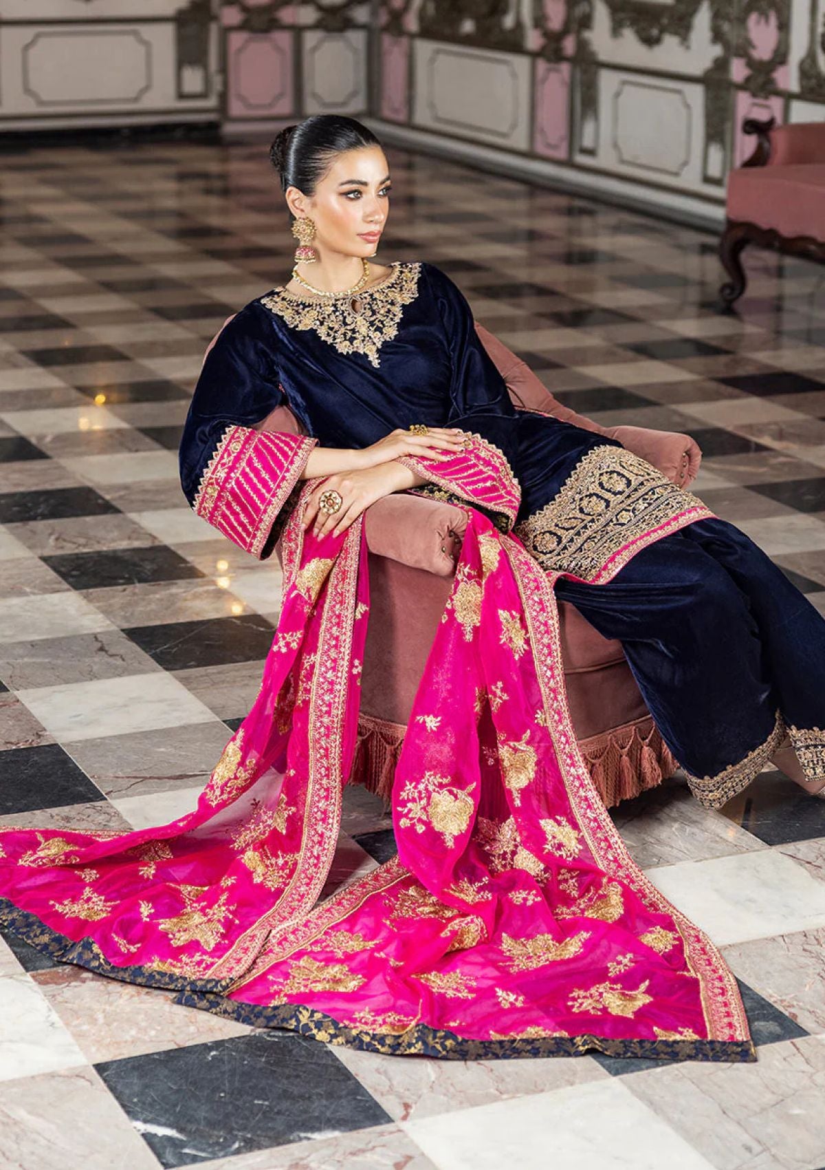 Winter Collection - Zainab Chottani - Velvet Unstitched 24 - D#5 - Tara