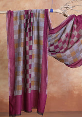Pashmina Jamawar Scarf D#106 - Purple