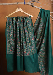 Pashmina Embroidered Jaaldar Shawl D#06 - D Green