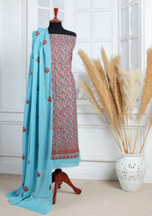 Winter - Riwaj - Pashmina Embroidered Suit - Edit 25 - D#05 - Ferozi