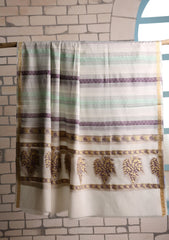 Jacquard Lawn Summer Shawl D#28 - Off White