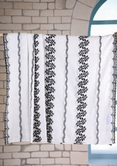 Embroidered Lawn Summer Shawl D#67 - White 1