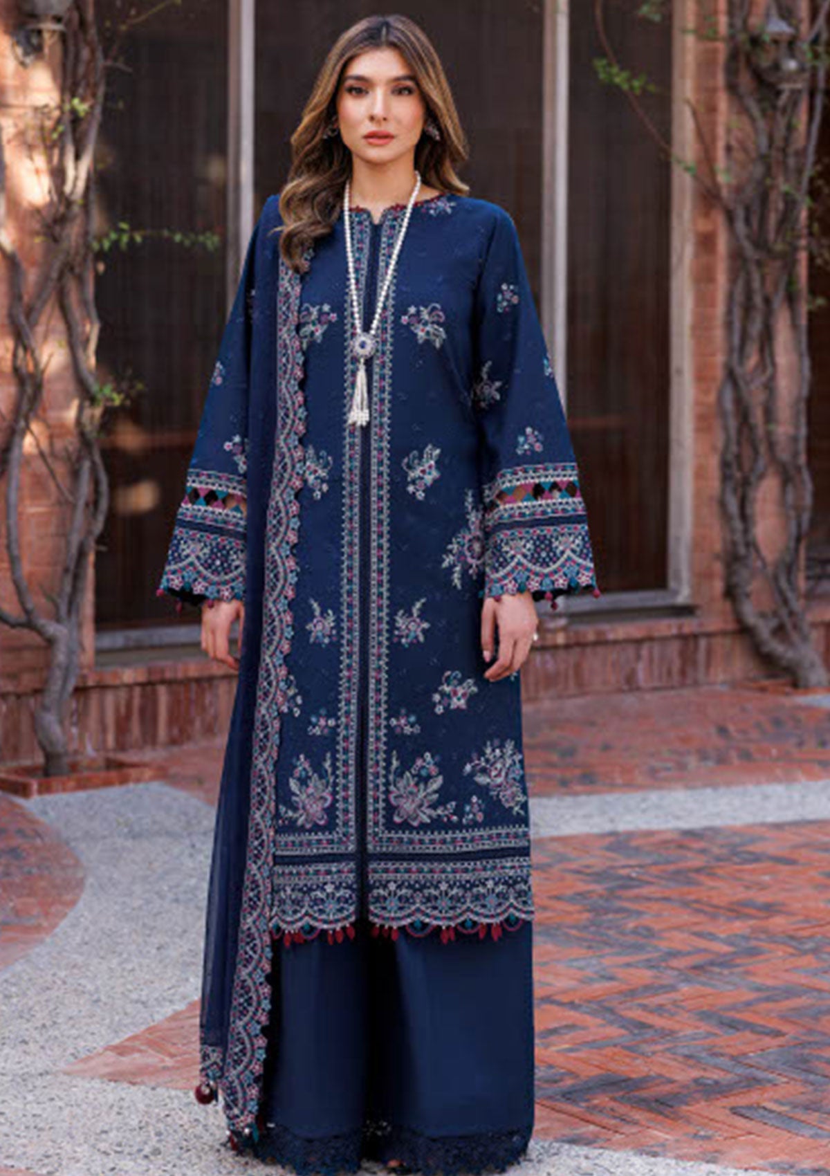 Lawn Collection - Farasha - Kaavish - FK24#04 - DEEP SAPPHIRE