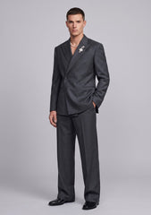 Drapers Pantheon Super 130's Wool Fabric - Charcoal