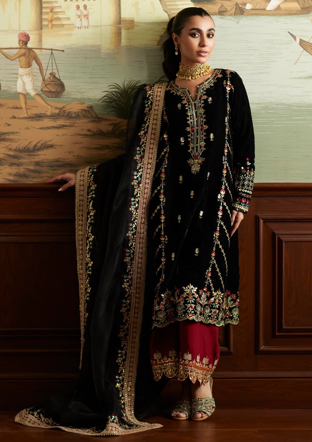 Winter Collection - Mina Hasan - Velvet Luxe - Jahan