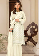 Lawn - Humdum - Premium Embroidered 25 - Off White