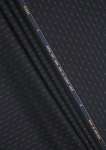Scabal Super 150's 24 Carat Gold & Wool Fabric - Black