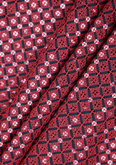 Elite Men Indian Silk Embroidered & Sequenced Unstitched Waistcoat Fabric - D#04 - Maroon