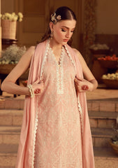 Lawn - Sahar - Festive Edit 26 - CK-V2#01 - Peach Blosoom Muse