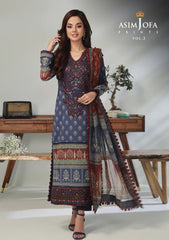 Lawn Collection - Asim Jofa - Basic - Print - 3 Pcs - AJBP#45