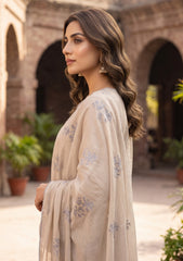 Winter - Rubaaiyat - Pashmina Embroidered 26 - D#03 - Fawn