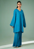 Pret Collection - Fozia Khalid - Basics Vol 3 - Cyan Blue Co-ord Set