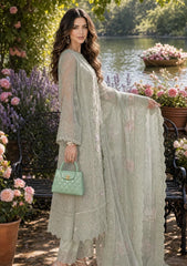 Formals - Noor By Saadia Asad - Nooriyah Luxury Embroidered Chiffon 26 - D#01 - Pistachio Mist