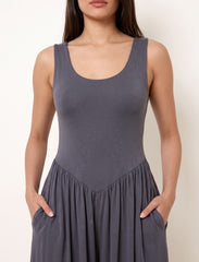 Pret - Moven - Cotton Blended Jersey Wide-Leg Jumpsuit - Grey