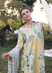 Lawn Collection - Elaf Premium - Print Chikankari - EPC24#05 - A - CITRUS CRUSH