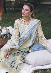 Lawn Collection - Elaf Premium - Print Chikankari - EPC24#05 - A - CITRUS CRUSH