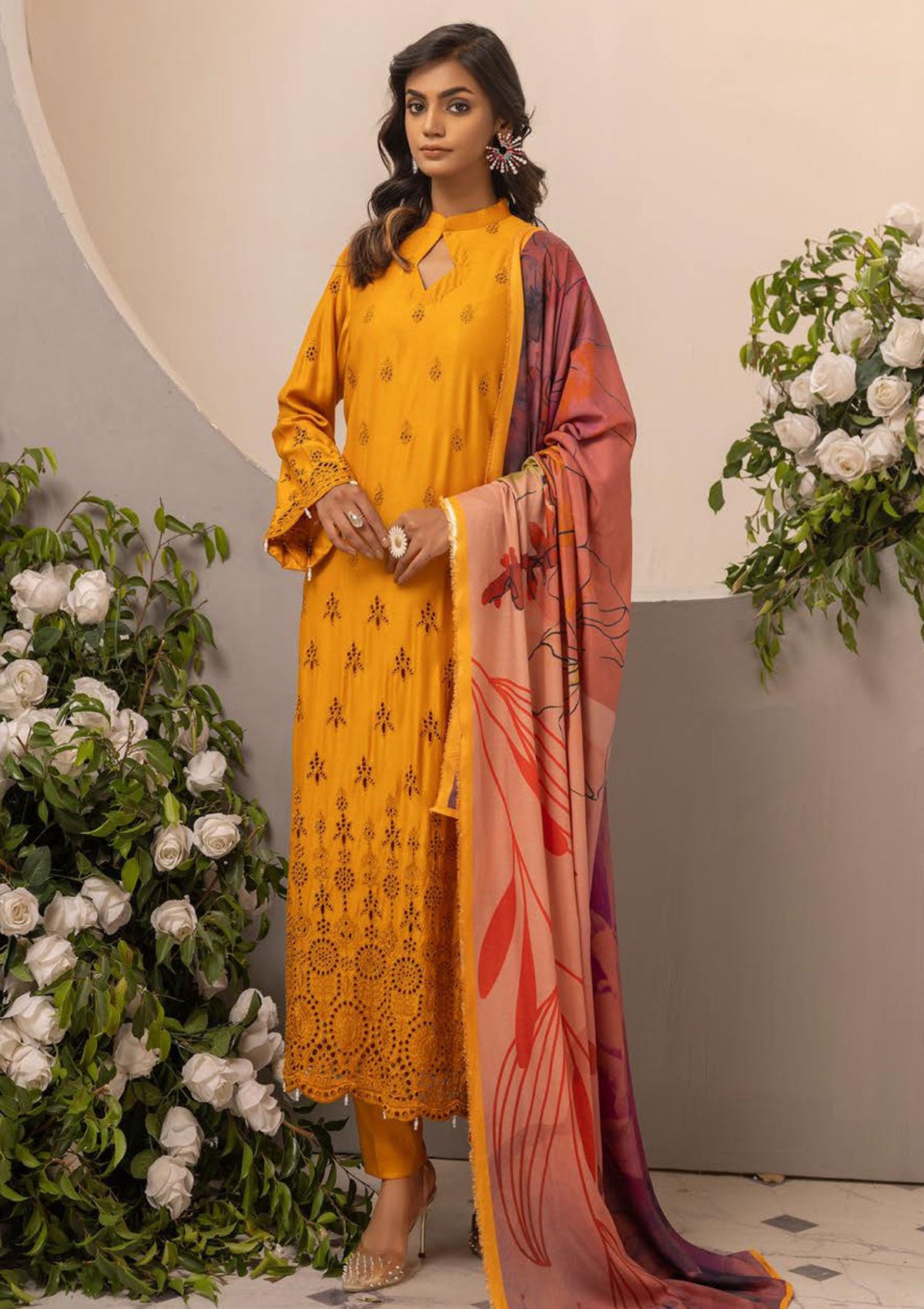 Winter Collection - Mahee's - Exclusive- Embroidered Sateen Marina - MEM#05
