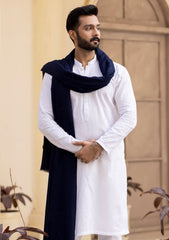 Men Shawls - Wool Shawls - D#234 - N Blue