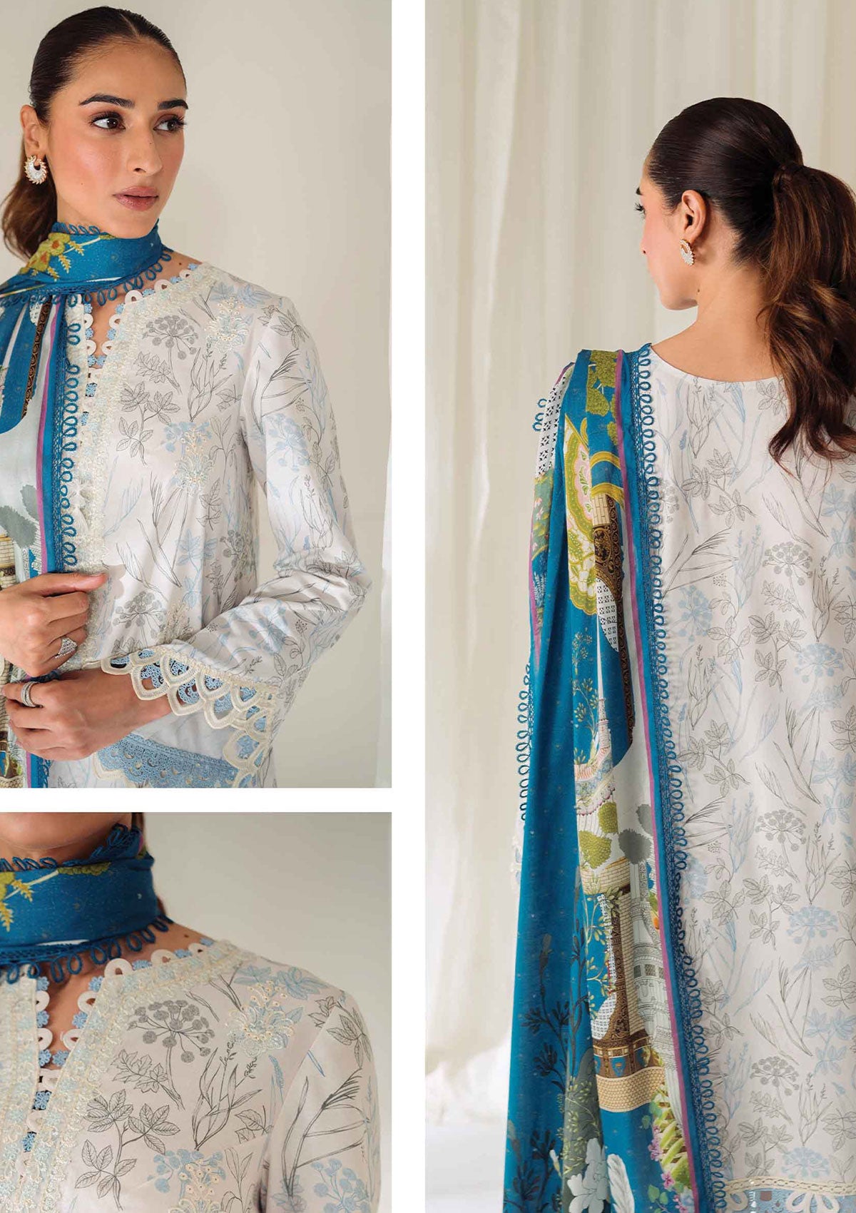 Lawn Collection - Qalamkar - Q Prints 24 - AR#05 - Florine