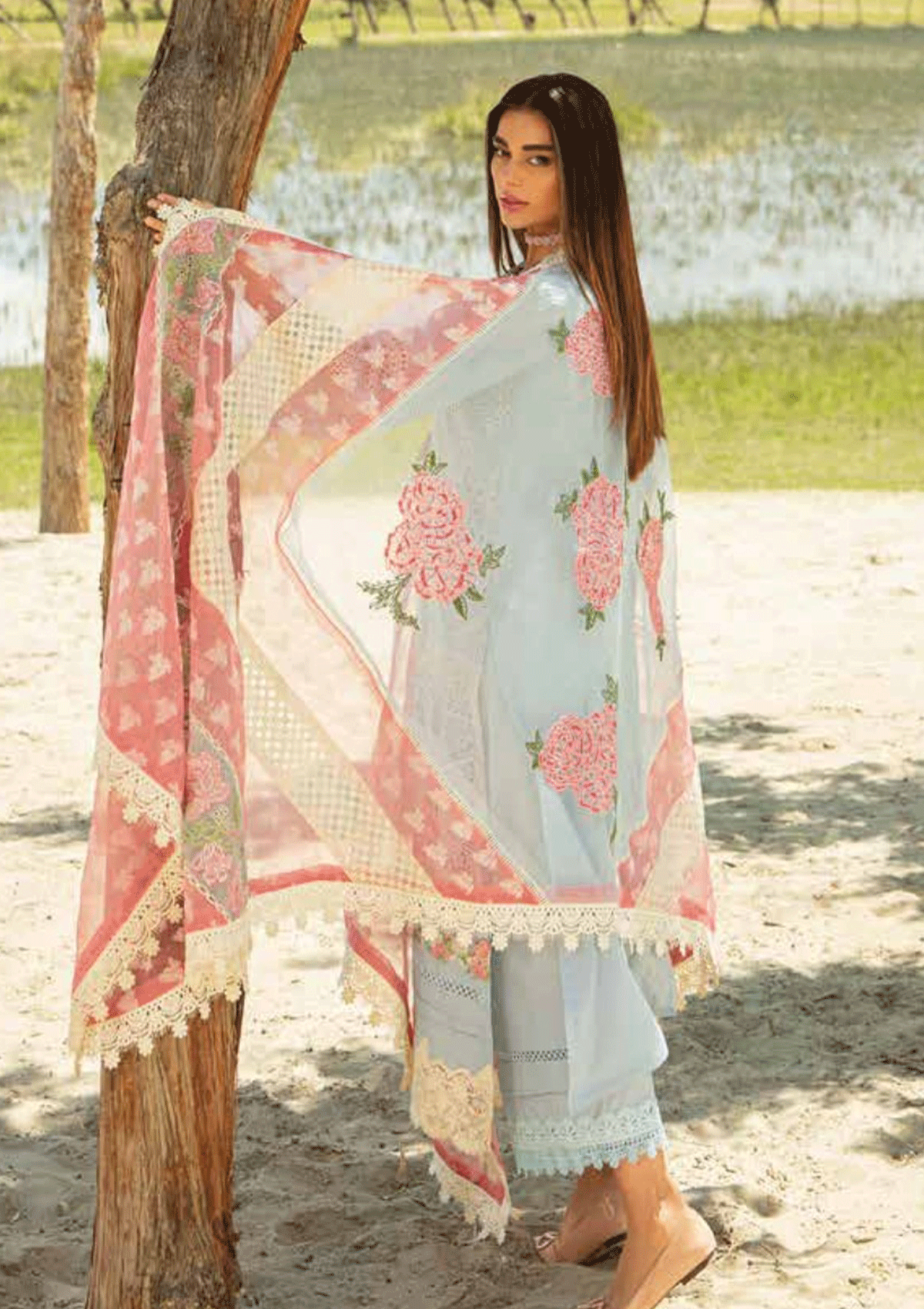 Lawn Collection - Maryam Hussain - Luxury - D#5 - Ice Bloom