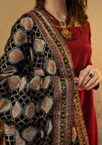 Rubaaiyat - Embroidered Velvet Shawl - D#08