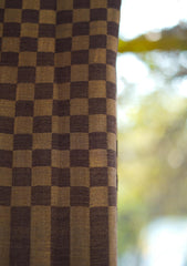 Pashmina Check Shawl D - 05B - Golden Chocolate