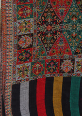 Pure Pashmina Kaani Shawl D - 01F - M Brown