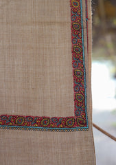 Pashmina Emboridered Shawl D - 126 - L Brown