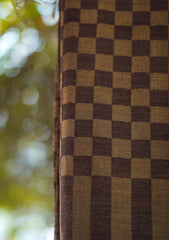 Pashmina Check Shawl D - 05B - Golden Chocolate