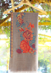 Pure Jamawar Kaani Shawl D - 2241 - Brown