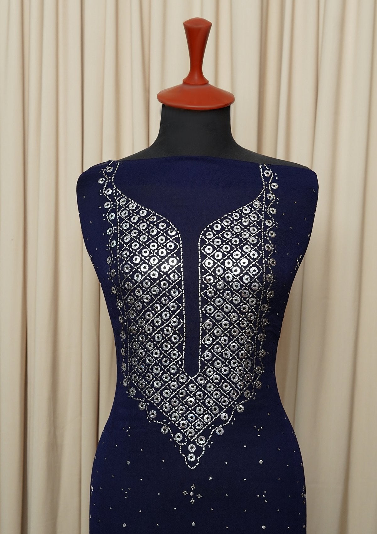 Winter Collection - Riwaj - Chiffon W/ Mukesh Work - N Blue