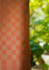 Pashmina Check Shawl D - 05 - Golden Rust