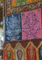 Pure Pashmina Qalamkari Shawl D - 09B - Multi