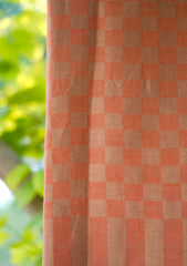 Pashmina Check Shawl D - 05 - Golden Rust
