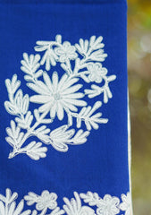 Pashmina Patch Work Shawl D - 11 - Royal Blue