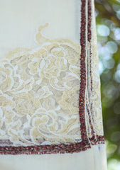 Pashmina Patch Work Shawl D - 13 - Off White