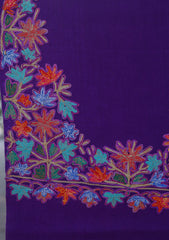 Pashmina Ari Work Shawl D - 111 - Purple