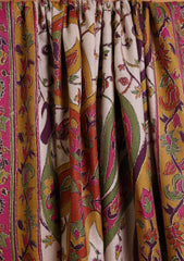 Pashmina Qalamkari Needle Work Shawl D#11 - Multi